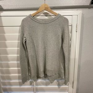 MADEWELL providence cross back pullover sweater. Grey.